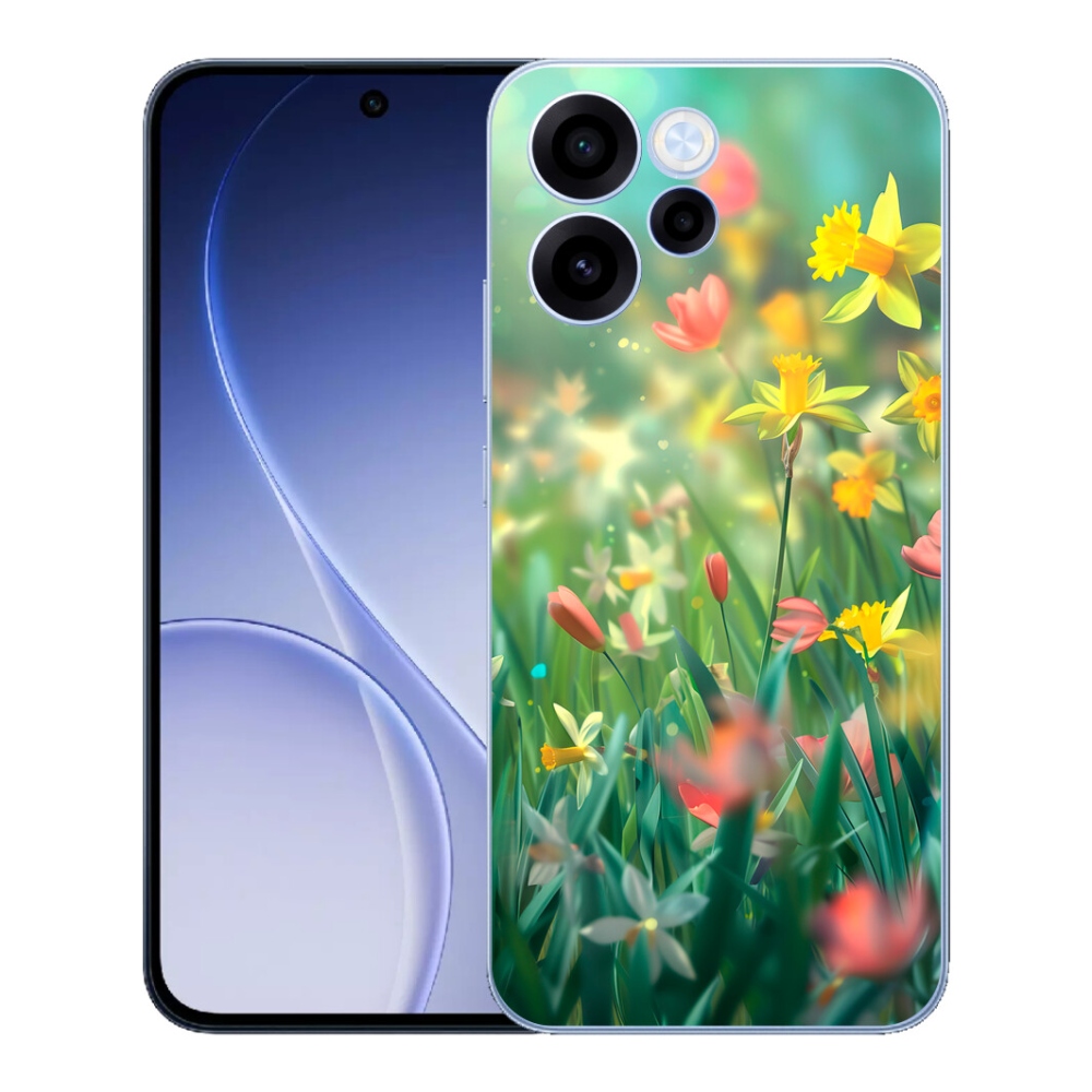mmCase gél tok az Oppo Reno 15 FS 5G-hez – tavaszi virágok