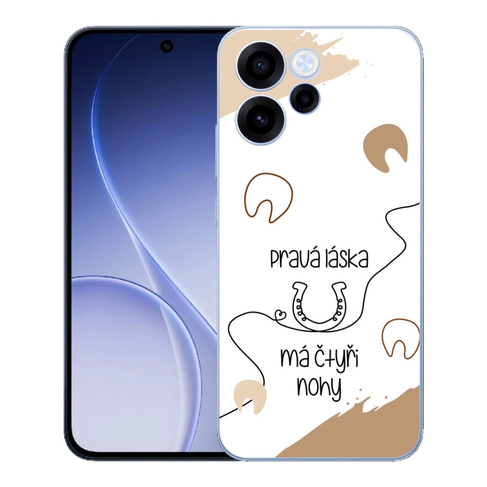 mmCase géltok az Oppo Reno 15 FS 5G-hez – ló motívum, fehér háttér
