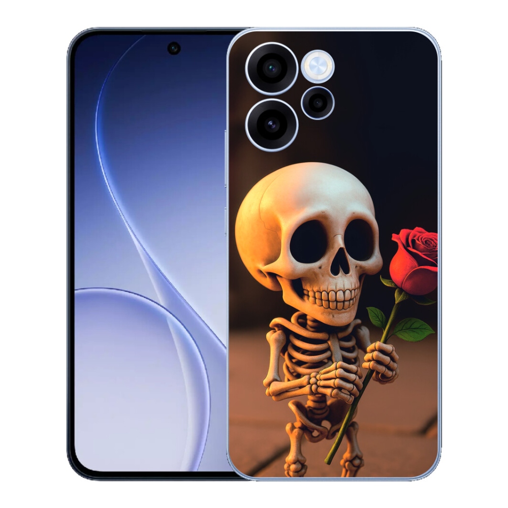 mmCase géltok az Oppo Reno 15 FS 5G-hez – csontváz rózsával