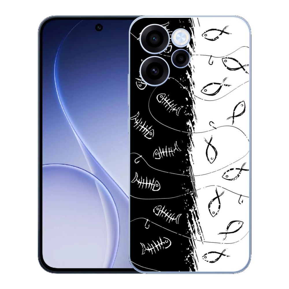 mmCase géltok az Oppo Reno 15 FS 5G-hez – csontvázak és halak