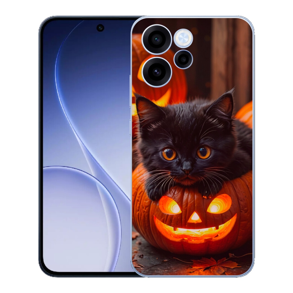 mmCase gél tok az Oppo Reno 15 FS 5G-hez – cica és sütőtök