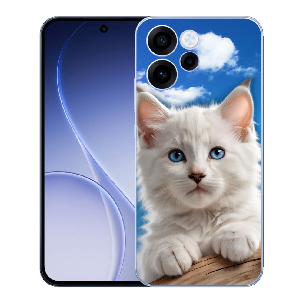 mmCase gél tok az Oppo Reno 15 FS 5G-hez – cica és felhők