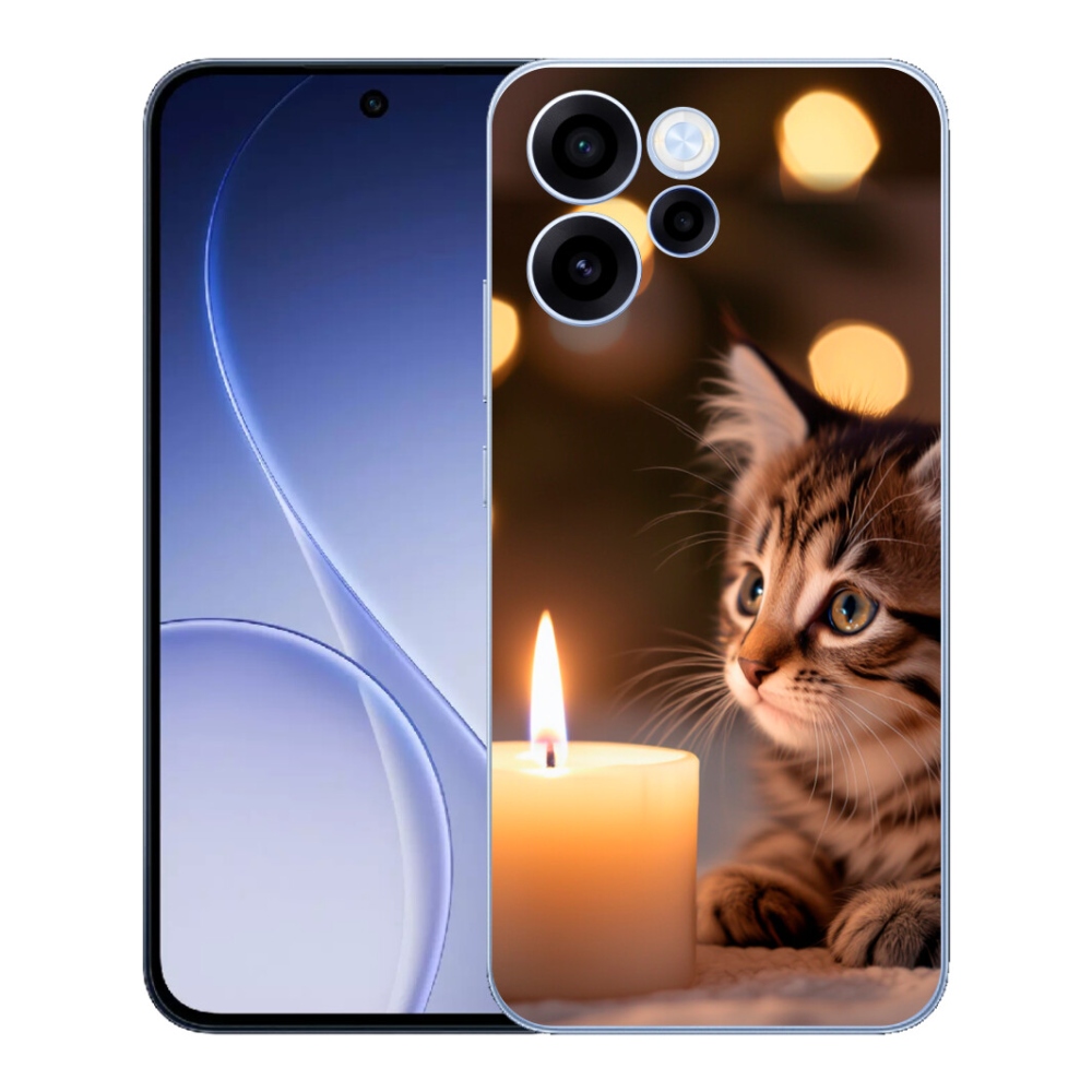mmCase géltok az Oppo Reno 15 FS 5G-hez – cica és gyertya