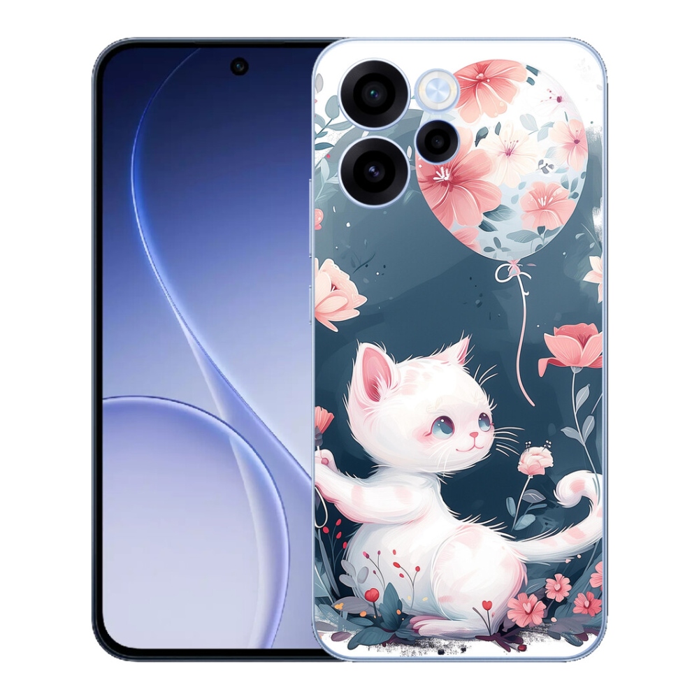 mmCase géltok az Oppo Reno 15 FS 5G-hez – cica léggömbbel