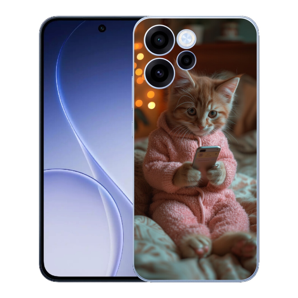 mmCase géltok az Oppo Reno 15 FS 5G-hez – cica mobiltelefonnal