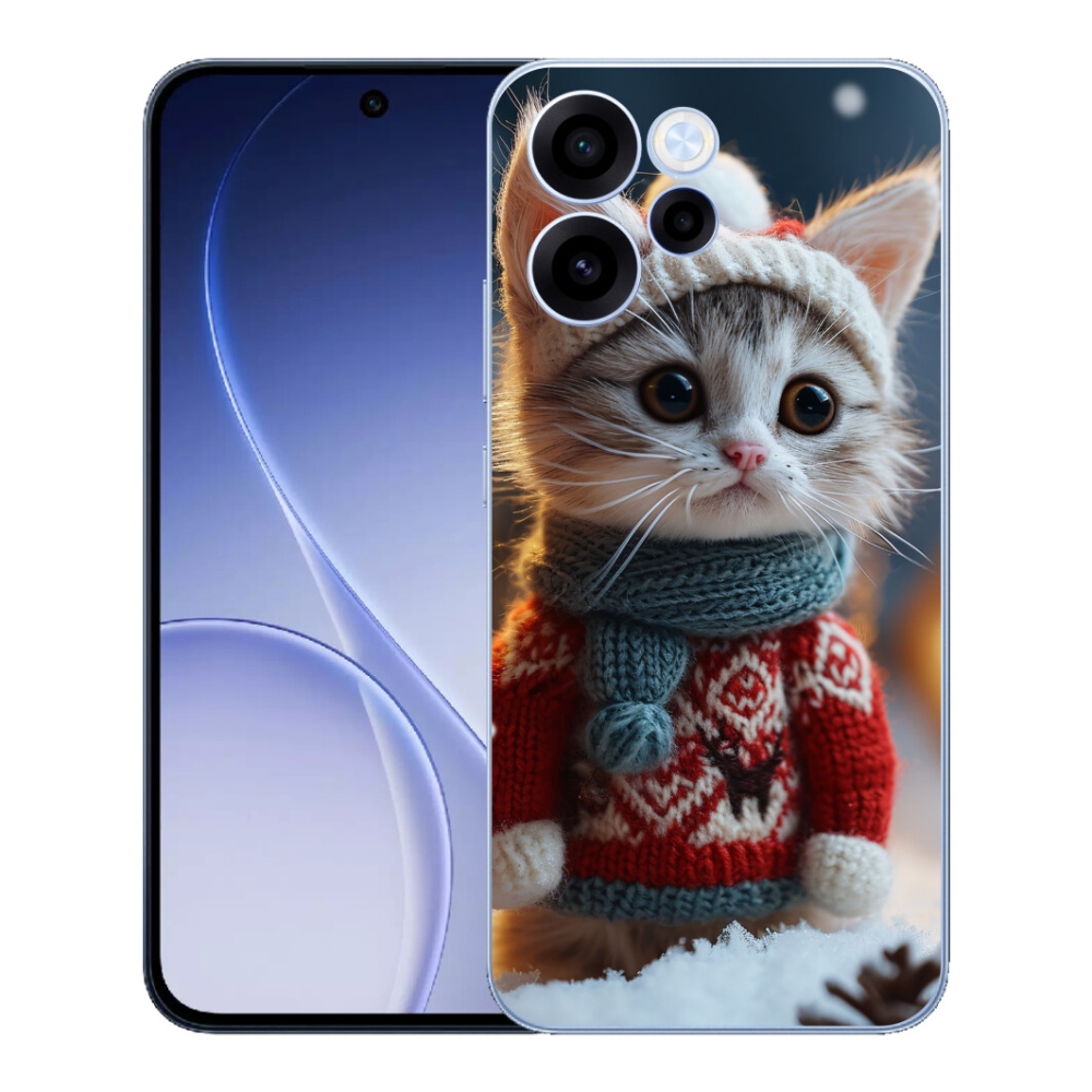 mmCase géltok az Oppo Reno 15 FS 5G-hez – pulóveres cica