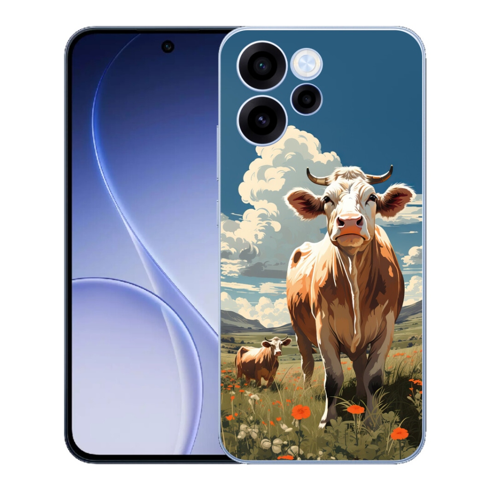 mmCase géltok az Oppo Reno 15 FS 5G-hez – tehenek a réten