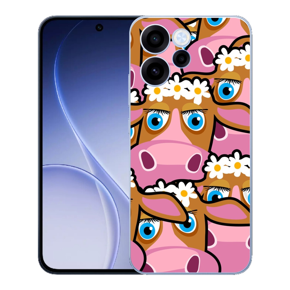 mmCase gél tok az Oppo Reno 15 FS 5G-hez – rajzolt tehenek