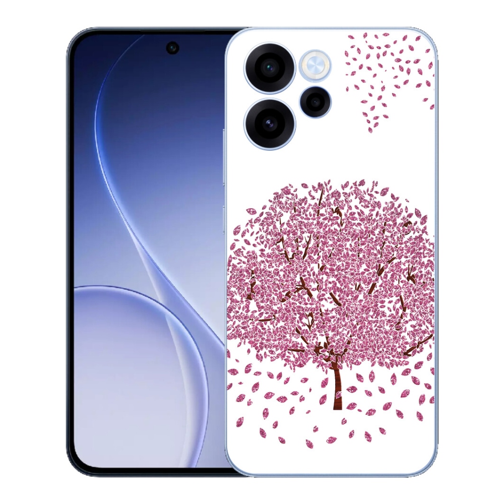 mmCase géltok az Oppo Reno 15 FS 5G-hez – rajzolt fa levelekkel