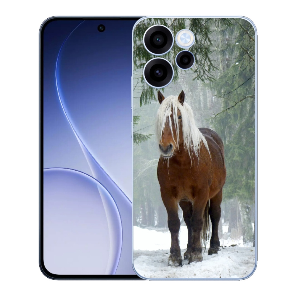 mmCase gélhuzat az Oppo Reno 15 FS 5G-hez – ló az erdőben
