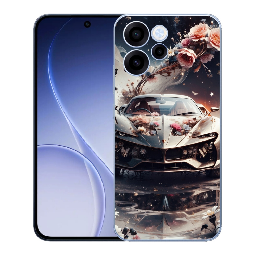 mmCase géltok az Oppo Reno 15 FS 5G-hez – virágos sportautó