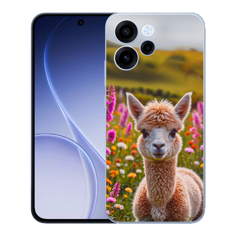 mmCase gélhuzat az Oppo Reno 15 FS 5G-hez – láma a réten