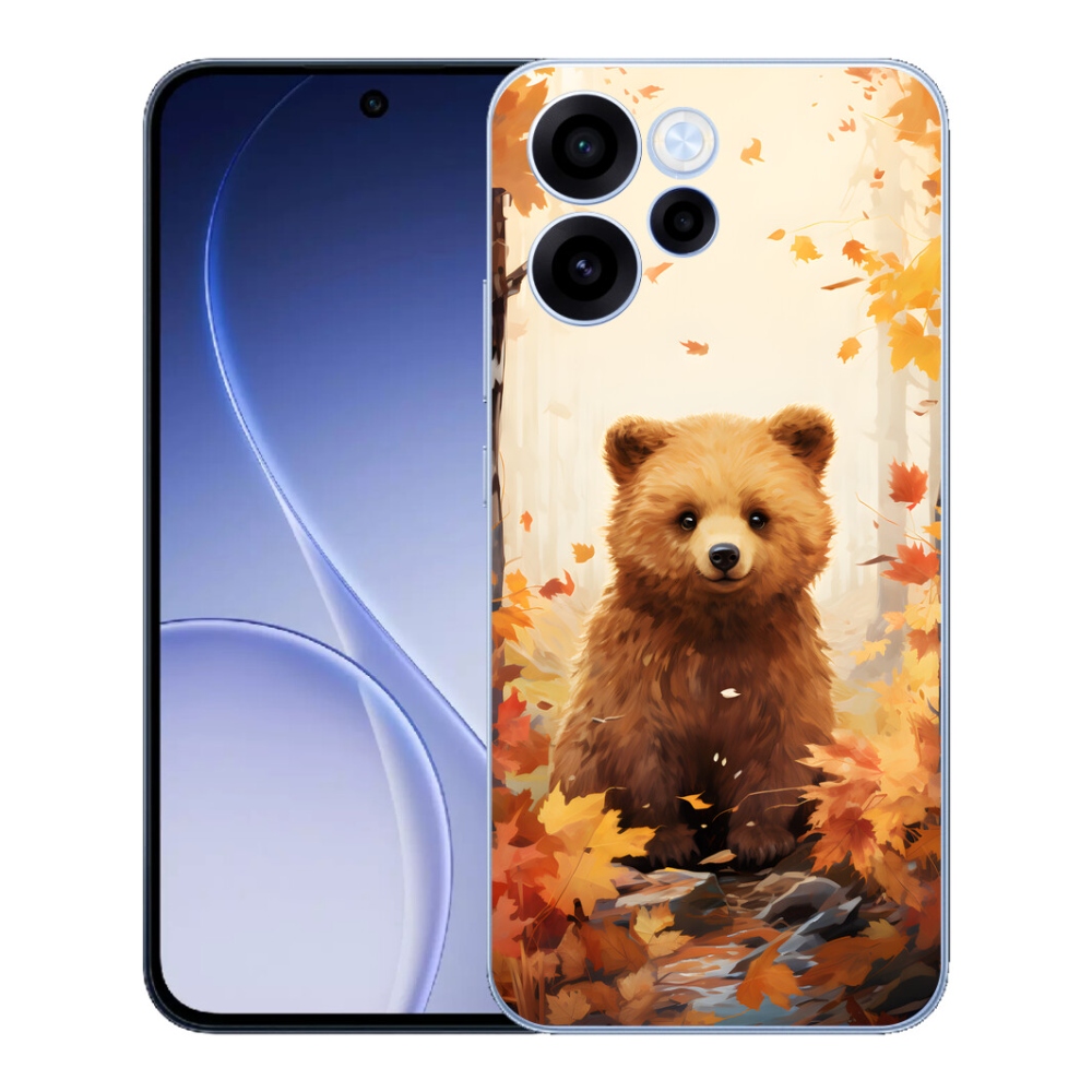 mmCase géltok az Oppo Reno 15 FS 5G-hez – medve az erdőben