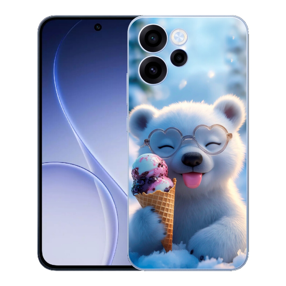 mmCase gél tok az Oppo Reno 15 FS 5G-hez – mackó fagylalttal