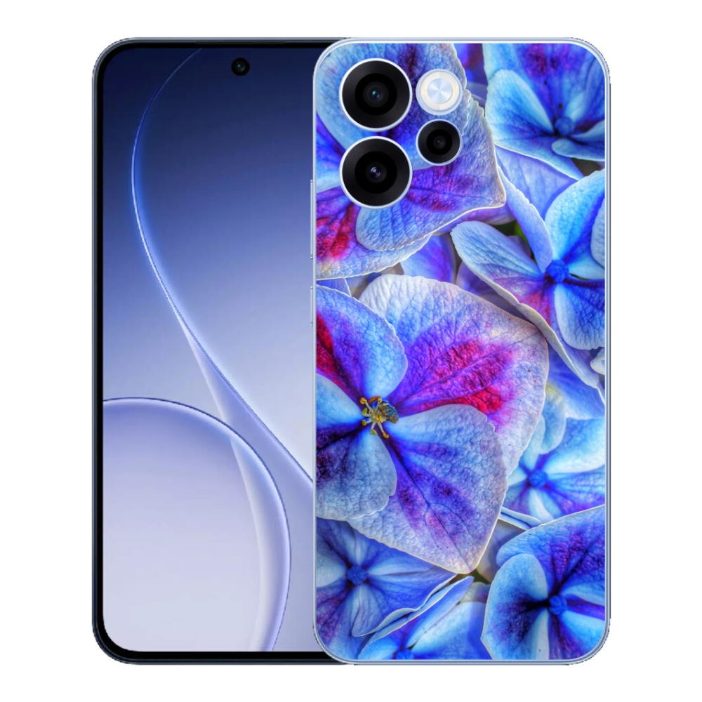 mmCase gél tok az Oppo Reno 15 FS 5G-hez – kék virágok 1