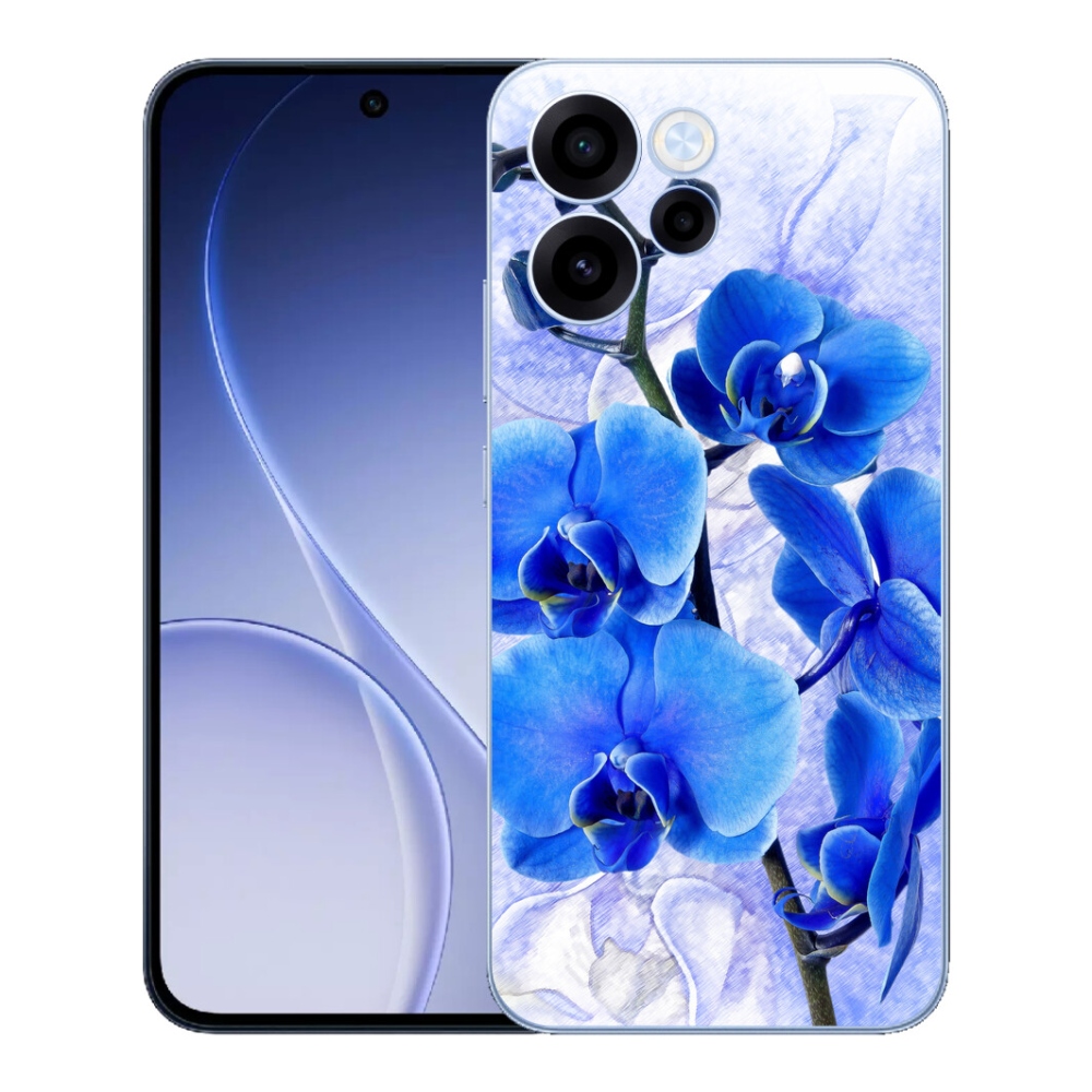 mmCase gél tok az Oppo Reno 15 FS 5G-hez – kék virágok