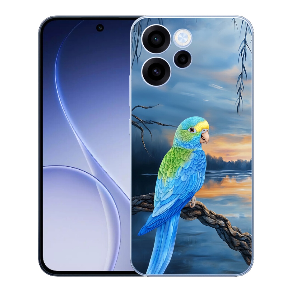 mmCase gélhuzat az Oppo Reno 15 FS 5G-hez – kék papagáj