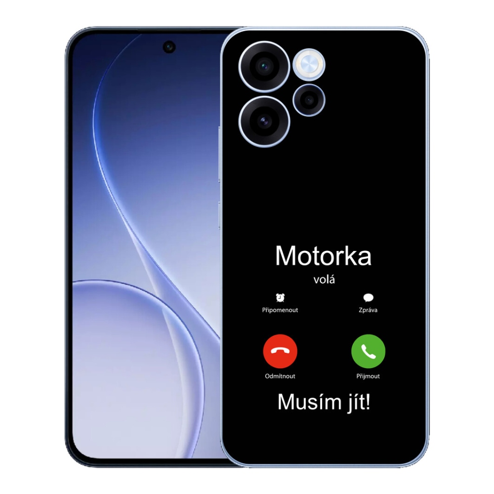 mmCase gél tok az Oppo Reno 15 FS 5G-hez – „A motor hív” felirattal, fekete háttérrel