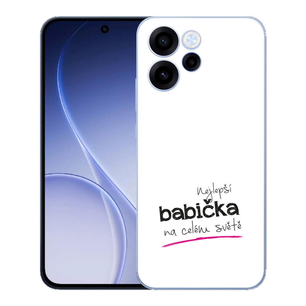 mmCase gél tok az Oppo Reno 15 FS 5G-hez – a legjobb nagymama 4 fehér háttérrel