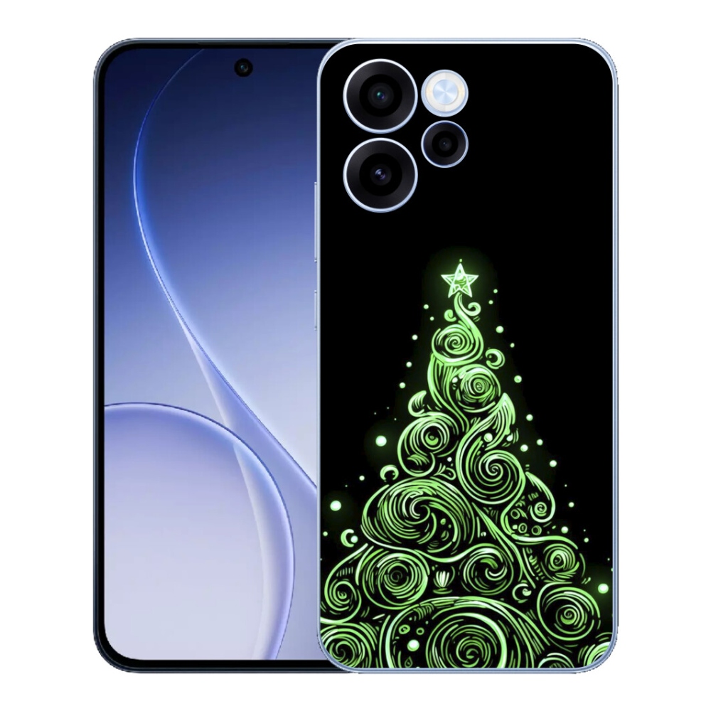 mmCase gél tok az Oppo Reno 15 FS 5G-hez – neon karácsonyfa 3