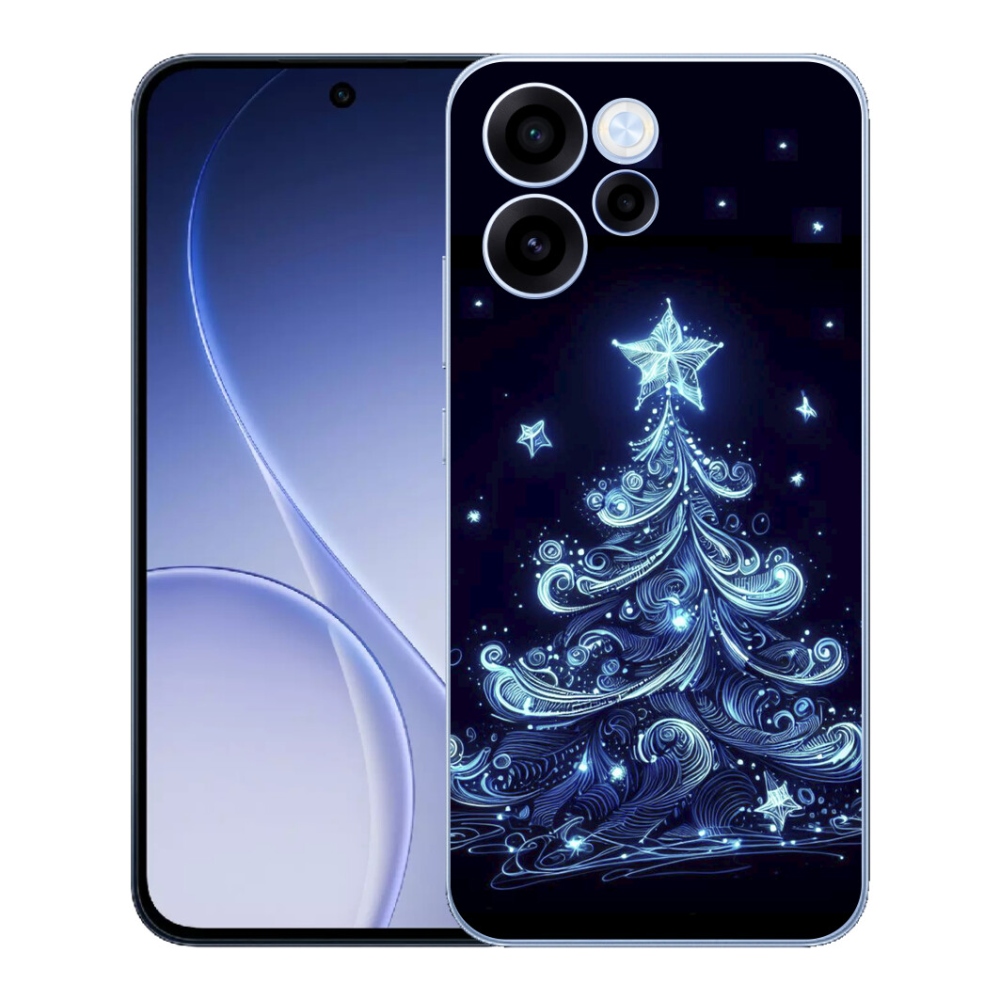mmCase gél tok az Oppo Reno 15 FS 5G-hez – neon karácsonyfa 4
