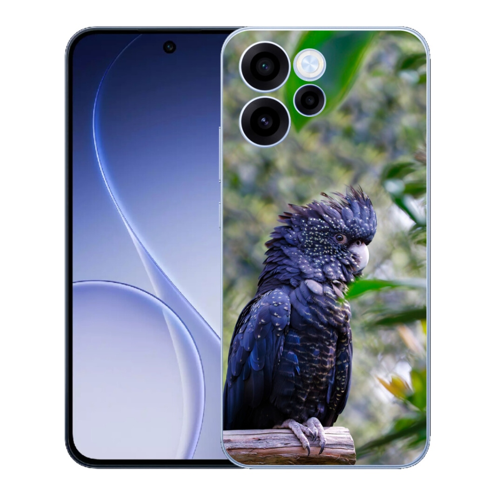 mmCase géltok az Oppo Reno 15 FS 5G-hez – fekete kakadu papagáj
