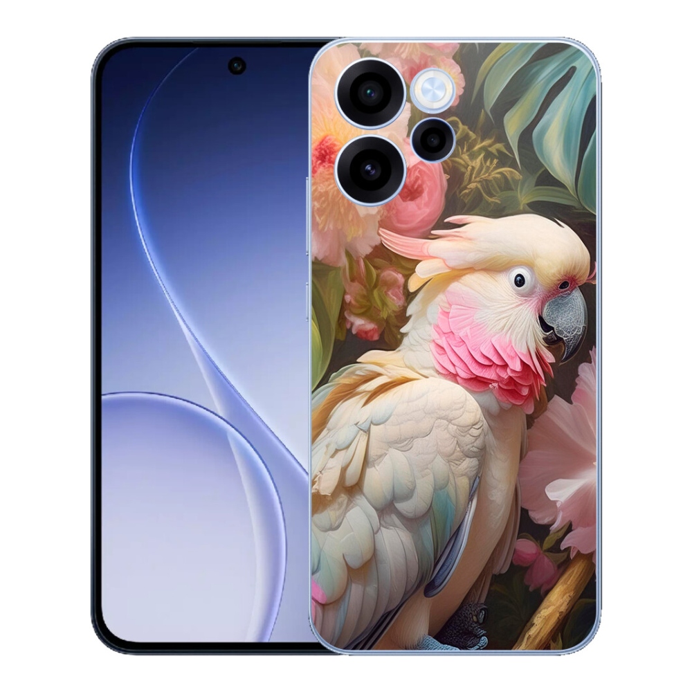 mmCase gélhuzat az Oppo Reno 15 FS 5G-hez – rózsaszín kakadu papagáj 2