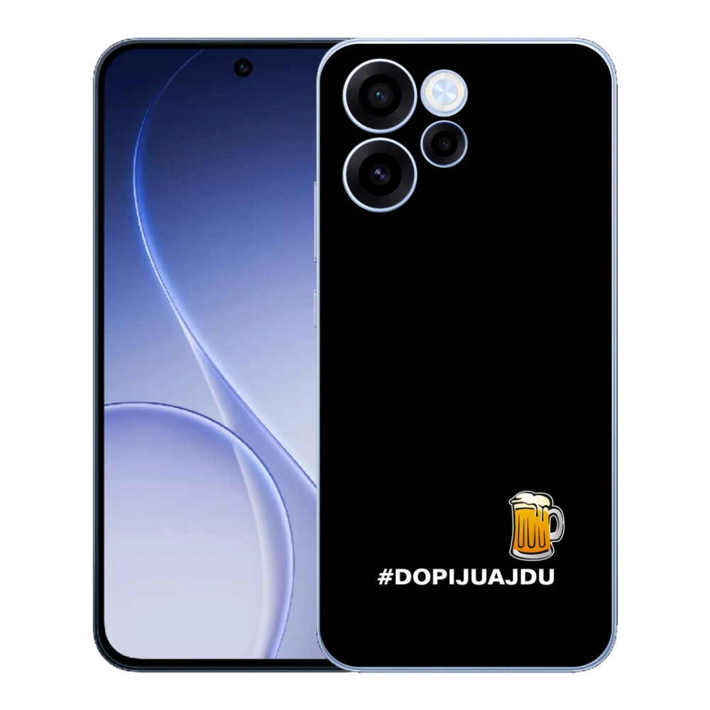 mmCase gél tok az Oppo Reno 15 FS 5G-hez – sörös motívum 1, fekete háttérrel