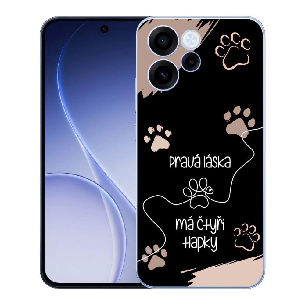 mmCase géltok az Oppo Reno 15 FS 5G-hez – kutyás motívum, 1, fekete háttér
