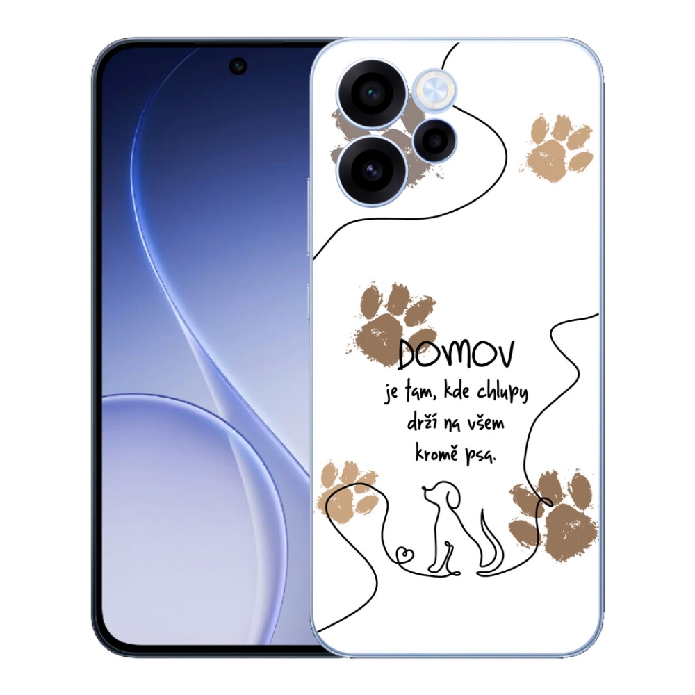 mmCase géltok az Oppo Reno 15 FS 5G-hez – kutyás motívum, fehér háttér