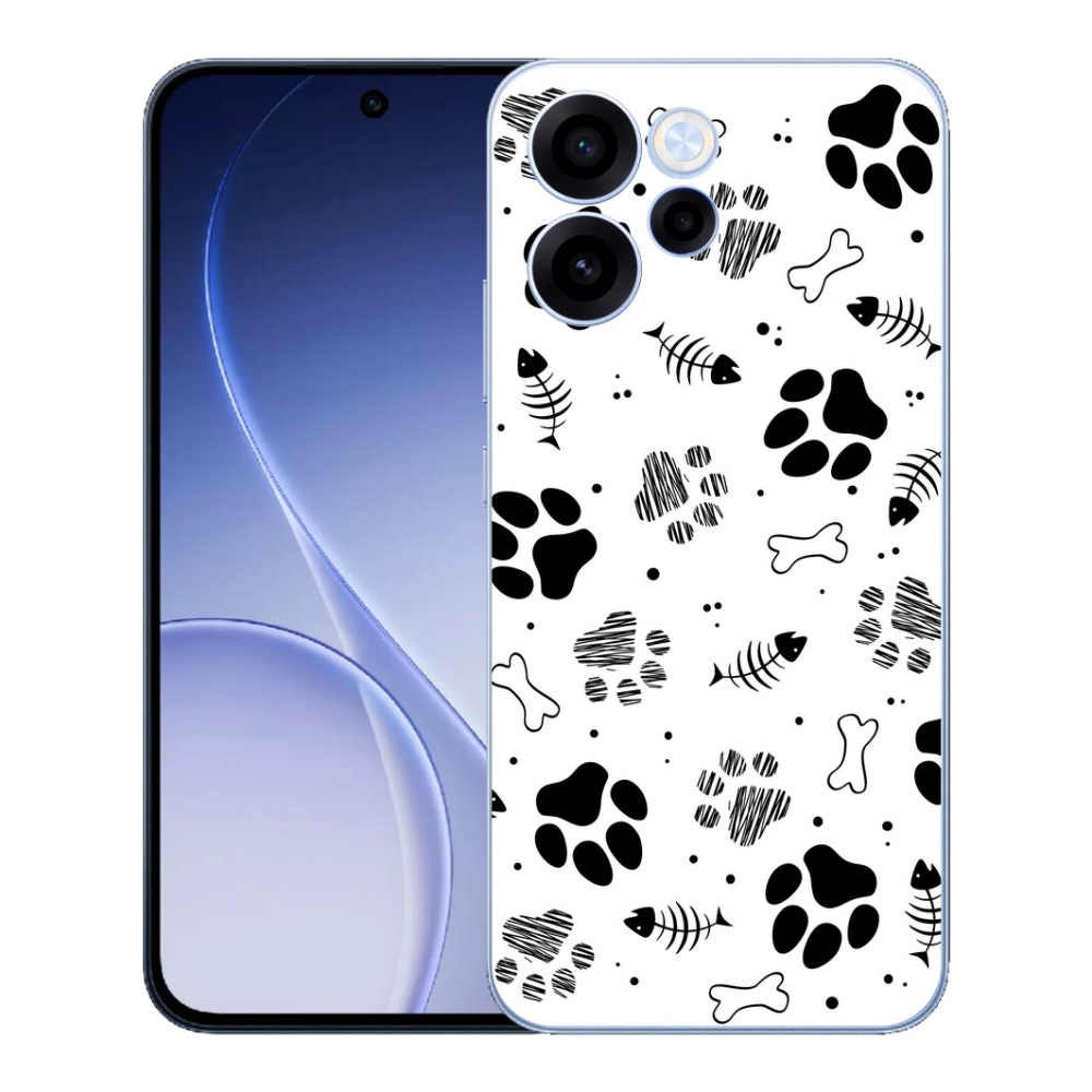 mmCase gél tok az Oppo Reno 15 FS 5G-hez – kutyus mancsok 1