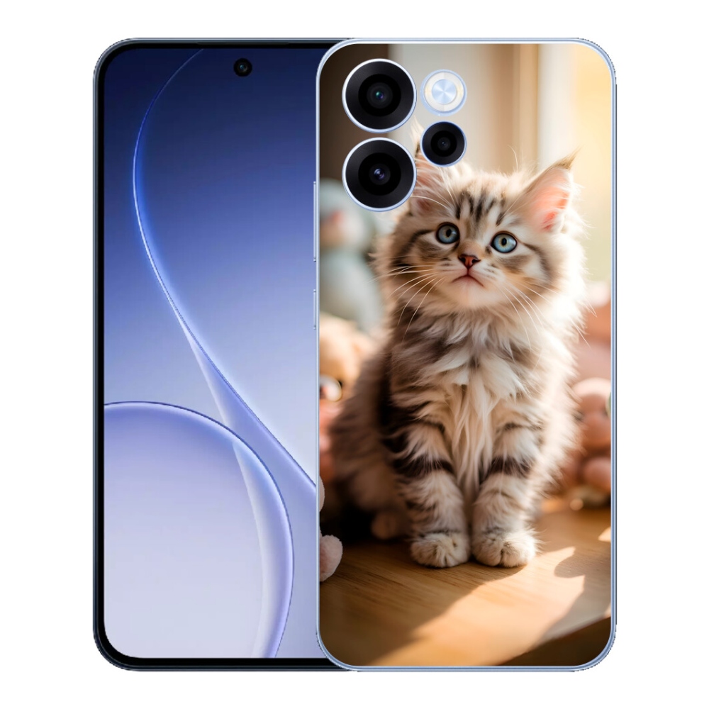 mmCase gél tok az Oppo Reno 15 FS 5G-hez – aranyos cica 10