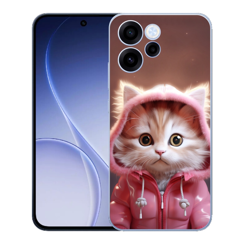mmCase gél tok az Oppo Reno 15 FS 5G-hez – aranyos cica 3