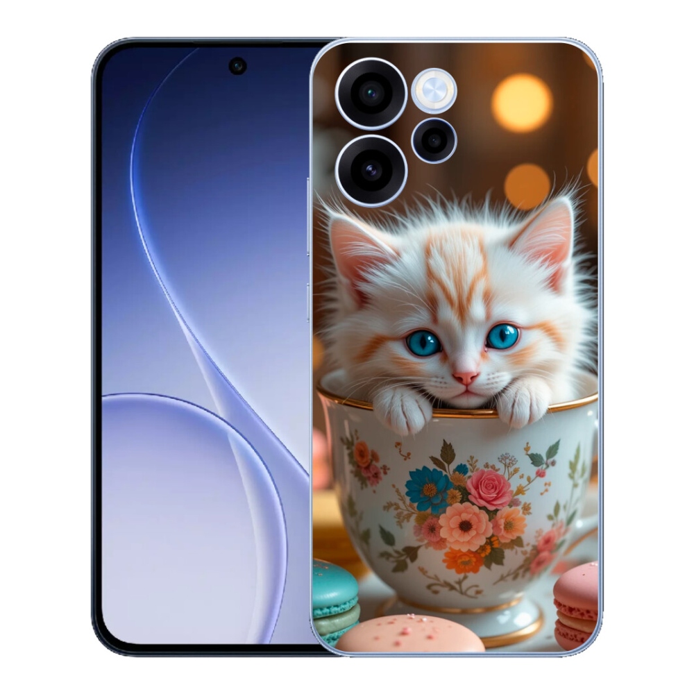 mmCase gél tok az Oppo Reno 15 FS 5G-hez – aranyos cica 6