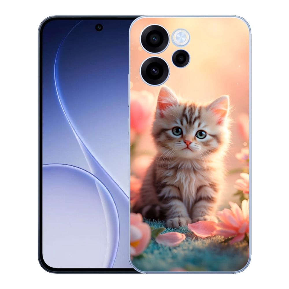 mmCase gél tok az Oppo Reno 15 FS 5G-hez – aranyos cica 8