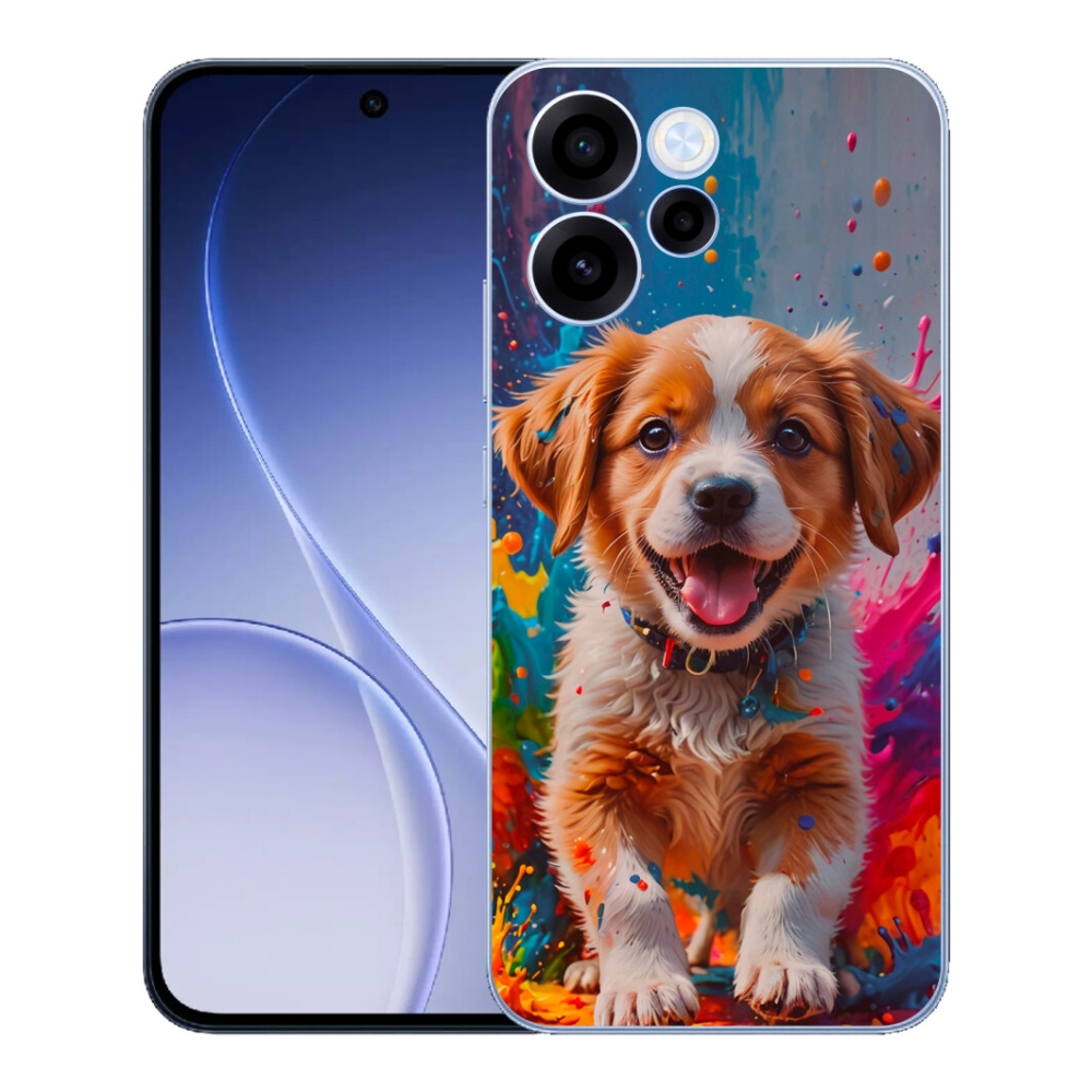 mmCase gél tok az Oppo Reno 15 FS 5G-hez – aranyos kiskutya 3