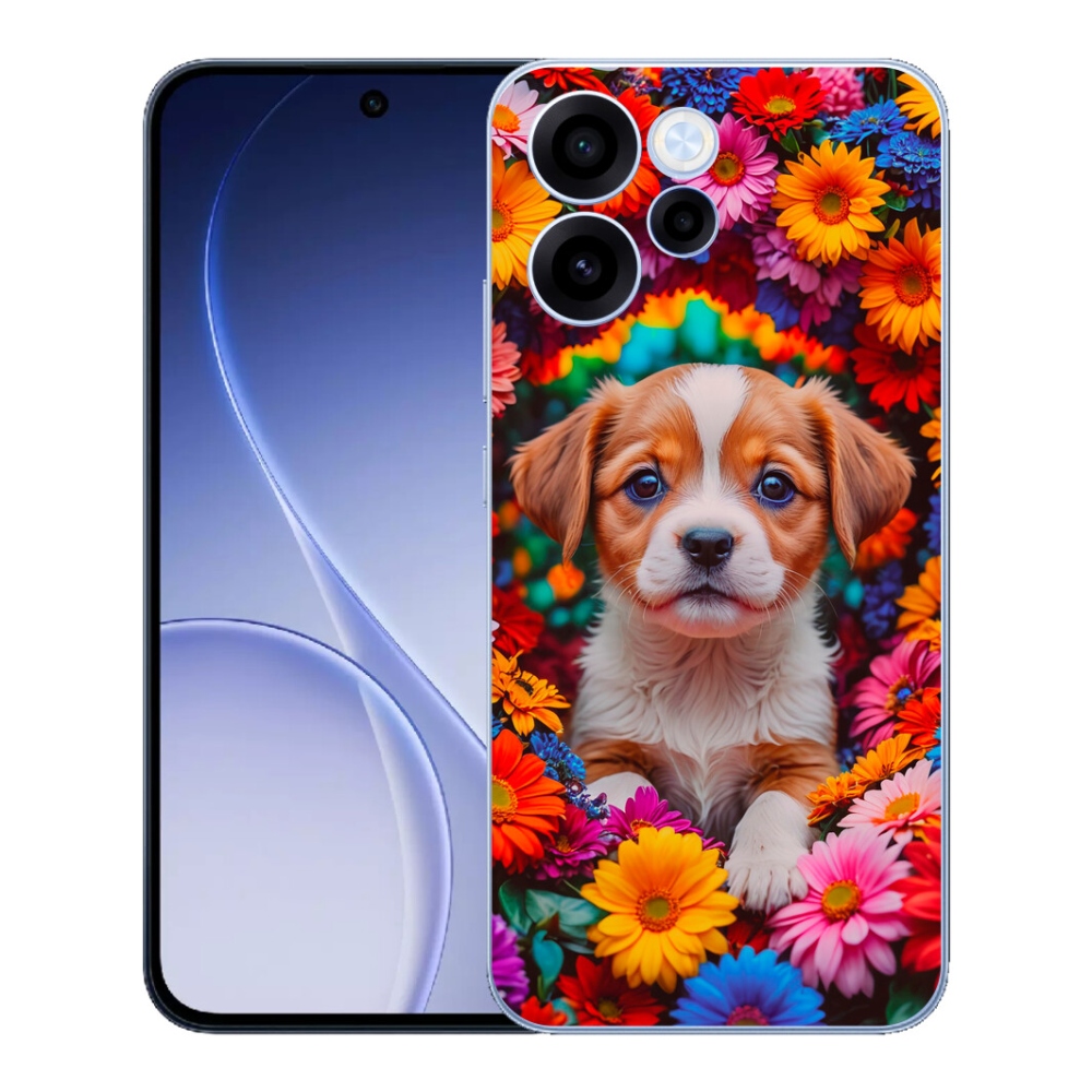 mmCase gél tok az Oppo Reno 15 FS 5G-hez – aranyos kiskutya
