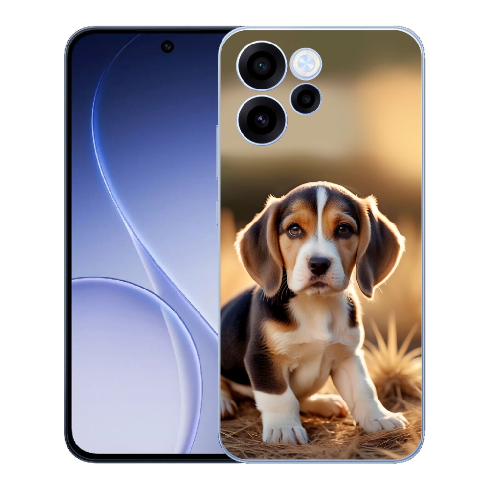 mmCase gél tok az Oppo Reno 15 FS 5G-hez – aranyos beagle