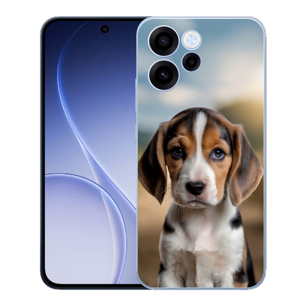 mmCase gél tok az Oppo Reno 15 FS 5G-hez – aranyos beagle