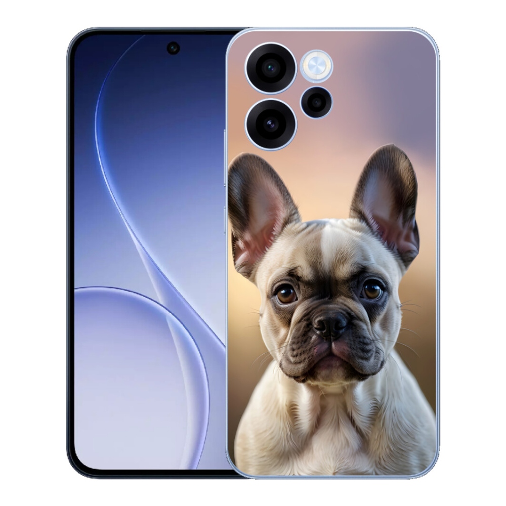 mmCase gél tok az Oppo Reno 15 FS 5G-hez – aranyos francia buldog