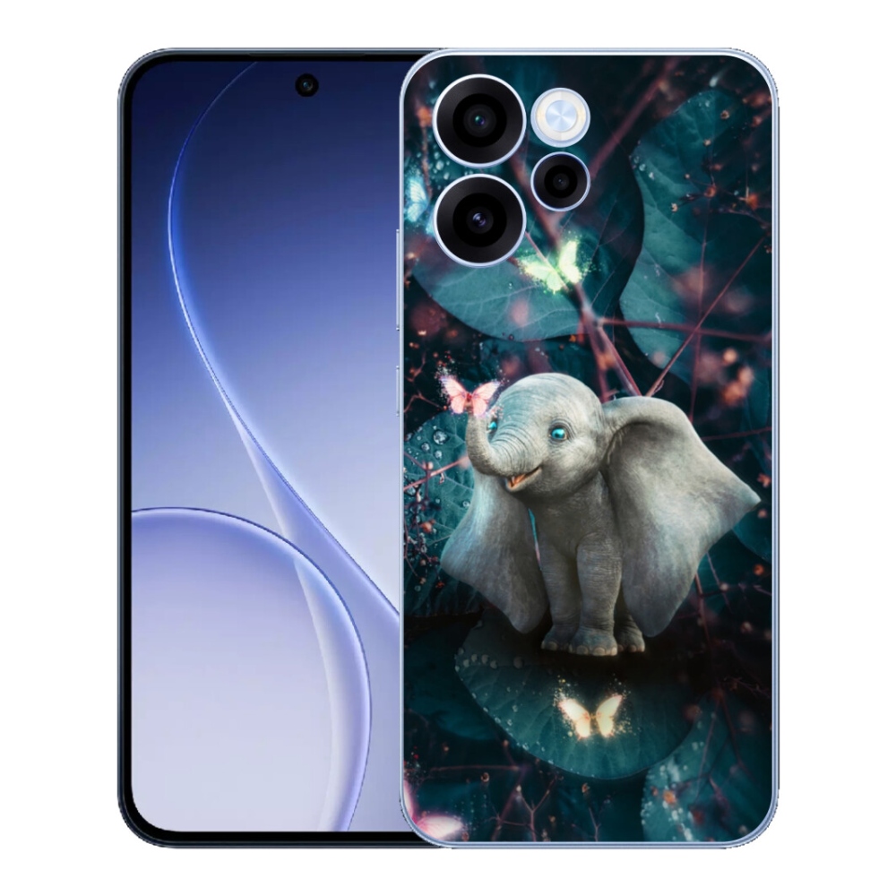 mmCase gél tok az Oppo Reno 15 FS 5G-hez – aranyos elefánt