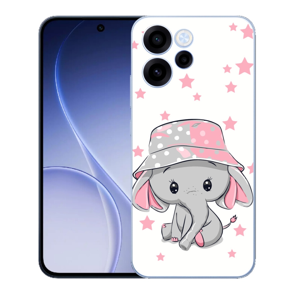 mmCase gél tok az Oppo Reno 15 FS 5G-hez – rózsaszín elefánt