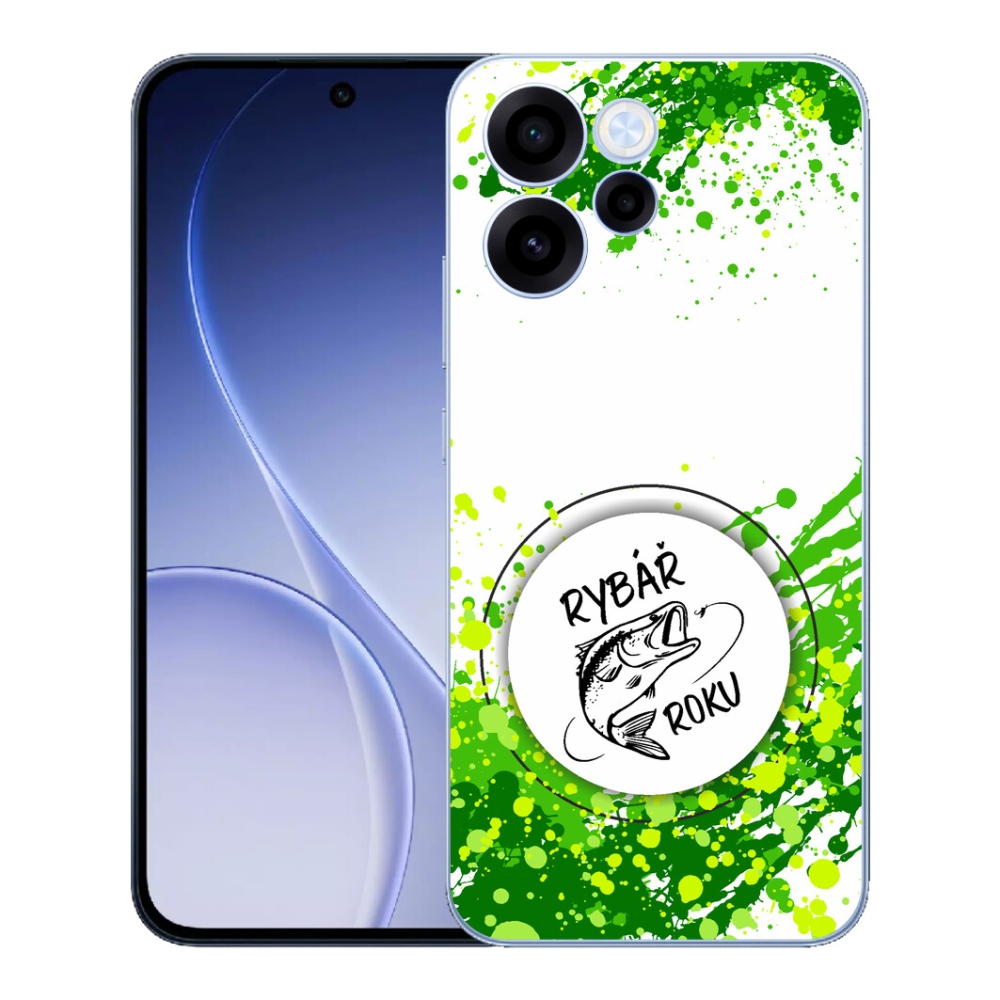 mmCase géltok az Oppo Reno 15 FS 5G-hez – „Az év horgásza” fehér háttérrel