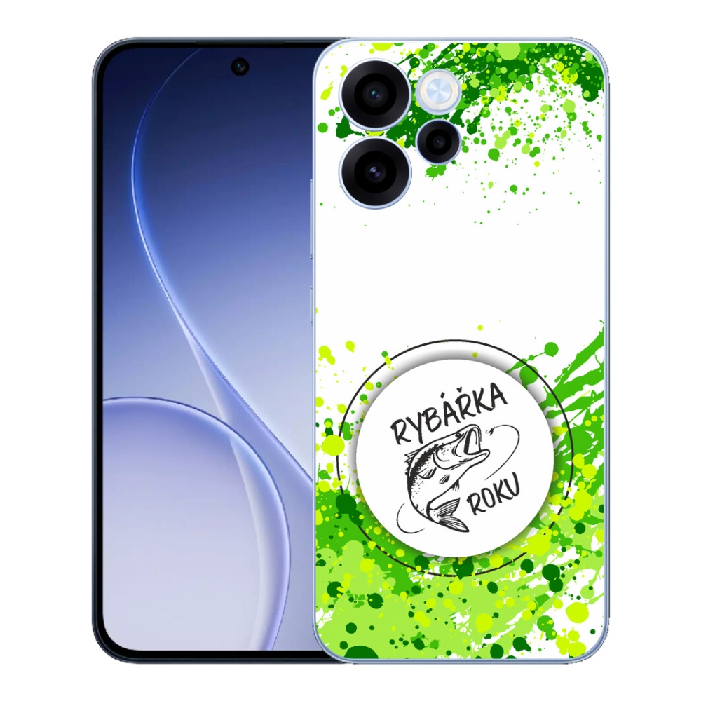 mmCase géltok az Oppo Reno 15 FS 5G-hez – „Az év horgásznője” fehér háttérrel