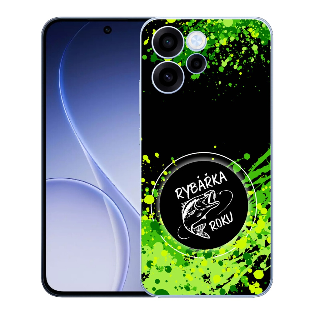 mmCase géltok az Oppo Reno 15 FS 5G-hez – „Az év halásznője” fekete háttérrel