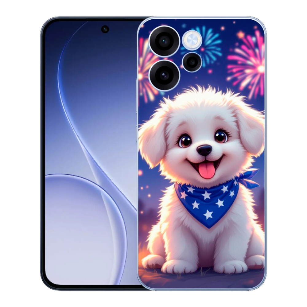 mmCase gél tok az Oppo Reno 15 FS 5G-hez – ünnepi kiskutya