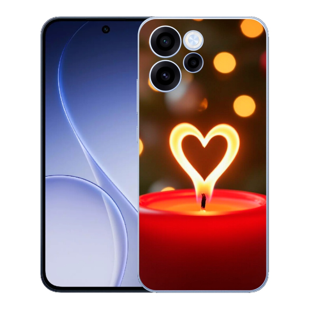 mmCase gél tok az Oppo Reno 15 FS 5G-hez – lángoló szív