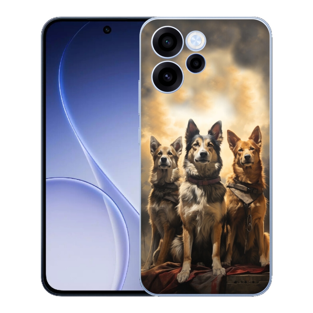 mmCase géltok az Oppo Reno 15 FS 5G-hez – három kutyus