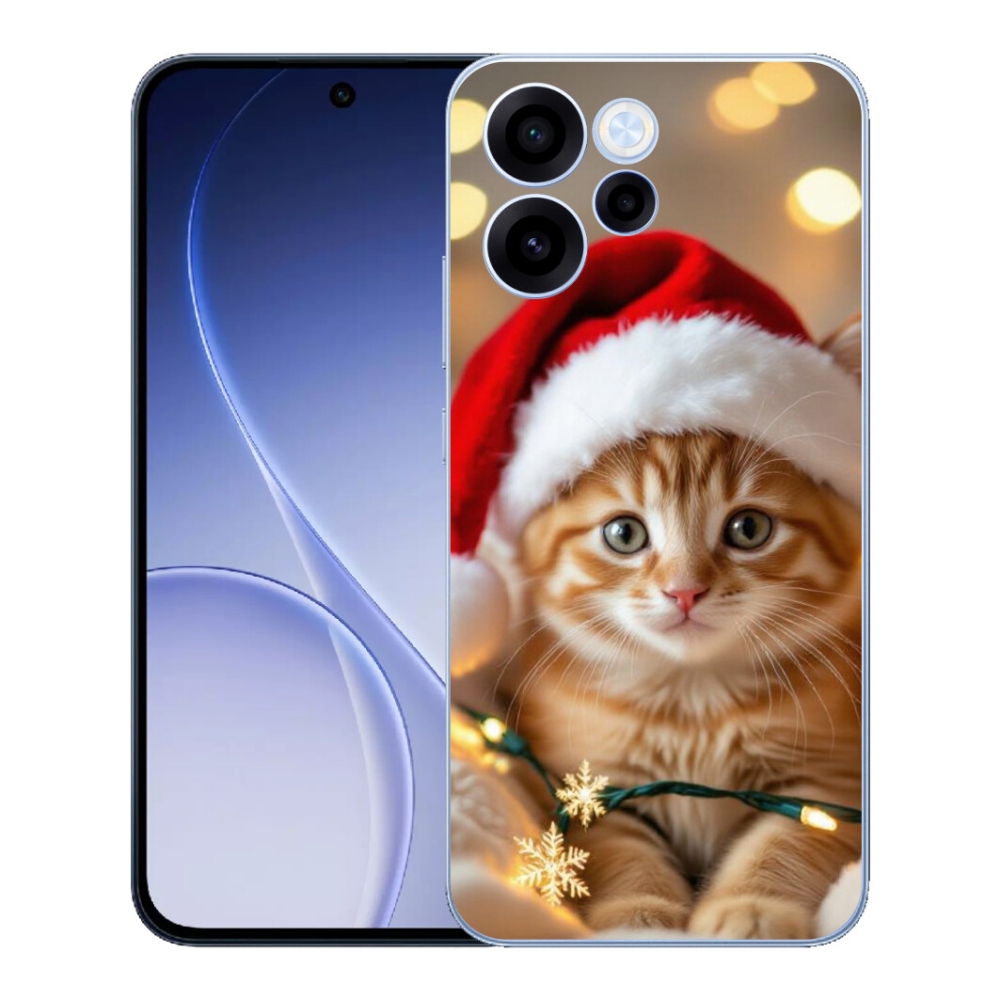 mmCase gél tok az Oppo Reno 15 FS 5G-hez – karácsonyi cica