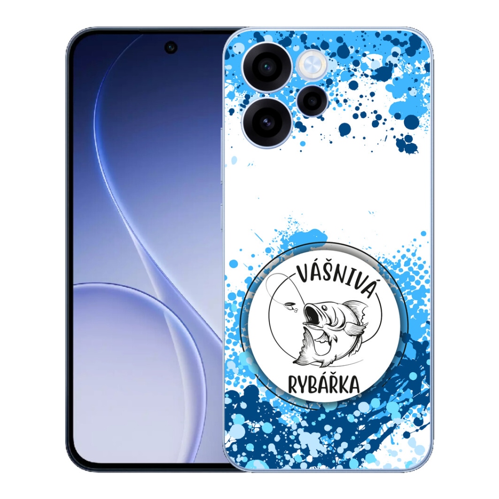 mmCase géltok az Oppo Reno 15 FS 5G-hez – szenvedélyes horgász, fehér háttérrel